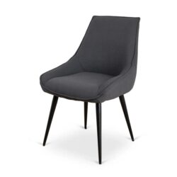 Ruwan Fabric Dining Chair - Charcoal by Interior Secrets - AfterPay Available