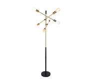 Sarantino 6-Light Floor Lamp Black