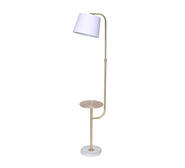 Sarantino Floor Lamp With Shelf Yellow