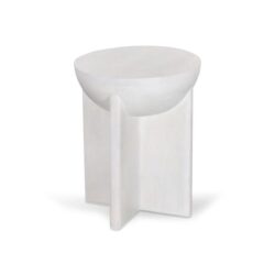 Savio 40cm Round Side Table - Cafe White by Interior Secrets - AfterPay Available