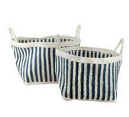 Set Of 2 Ava Storage Baskets Blue