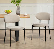 Set Of 2 Larsen Dining Chair Grey