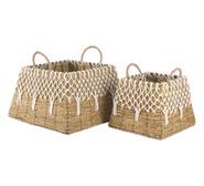 Set Of 2 Maisy Storage Baskets White