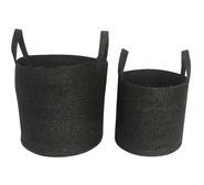Set Of 2 Nyred Storage Baskets Black