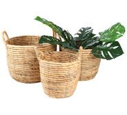 Set Of 3 Bypi Storage Baskets Neutral