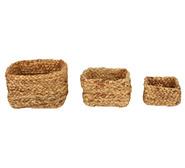 Set Of 3 Threese Storage Baskets Neutral