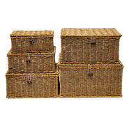 Set Of 5 Rona Storage Basket Brown