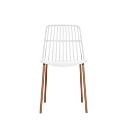 Set of 2 Betty Kitchen Dining Chairs - White - White