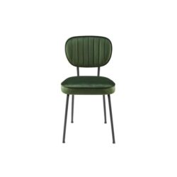 Set of 2 Clair Kitchen Dining Chairs - Forest Green - Green
