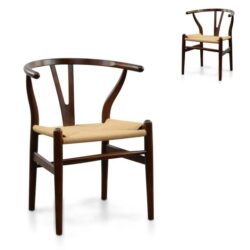 Set of 2 - Harper Wooden Dining Chair - Walnut by Interior Secrets - AfterPay Available