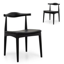 Set of 2 - Henrik Dining Chair - Full Black by Interior Secrets - AfterPay Available
