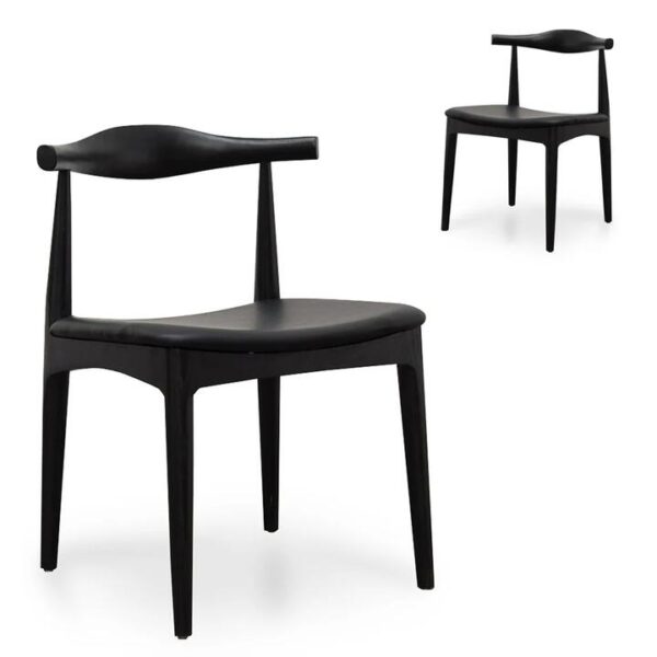 Set of 2 - Henrik Dining Chair - Full Black by Interior Secrets - AfterPay Available