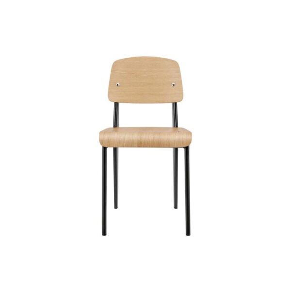 Set of 2 Jean Prouve Replica Standard Kitchen Dining Side Chair - Natural