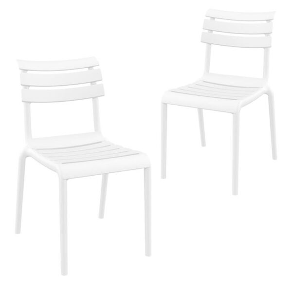 Set of 2 - Keller Indoor / Outdoor Dining Chair - White by Interior Secrets - AfterPay Available