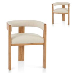 Set of 2 - Miles Dining Chair - Light Beige by Interior Secrets - AfterPay Available