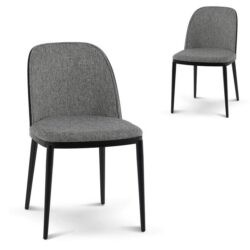 Set of 2 - Paxton Dining Chair - Lava Grey by Interior Secrets - AfterPay Available
