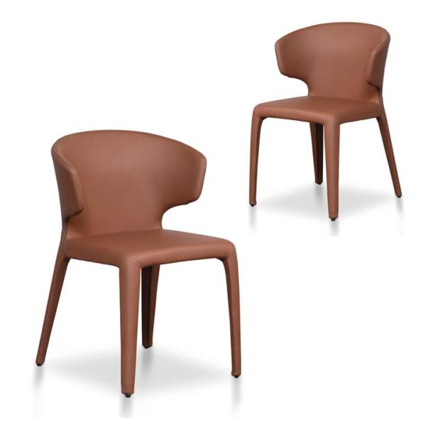 Set of 2 - Pollard Dining Chair - Brown by Interior Secrets - AfterPay Available