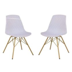 Set of 2 - Tontoni Scandinavian Dining Chair - White