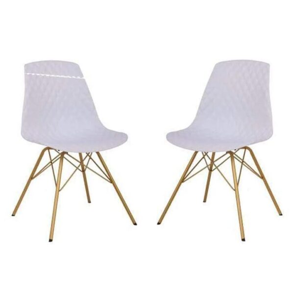 Set of 2 - Tontoni Scandinavian Dining Chair - White