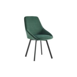 Set of 2 Velvet Swivel Kitchen Dining Chair - Green