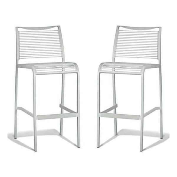 Set of 2 - Wanika Outdoor Bar Stool 75cm - White