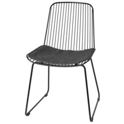 Set of 4 - Amir Steel Outdoor Dining Chair - Black by Interior Secrets - AfterPay Available