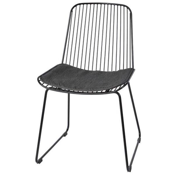Set of 4 - Amir Steel Outdoor Dining Chair - Black by Interior Secrets - AfterPay Available