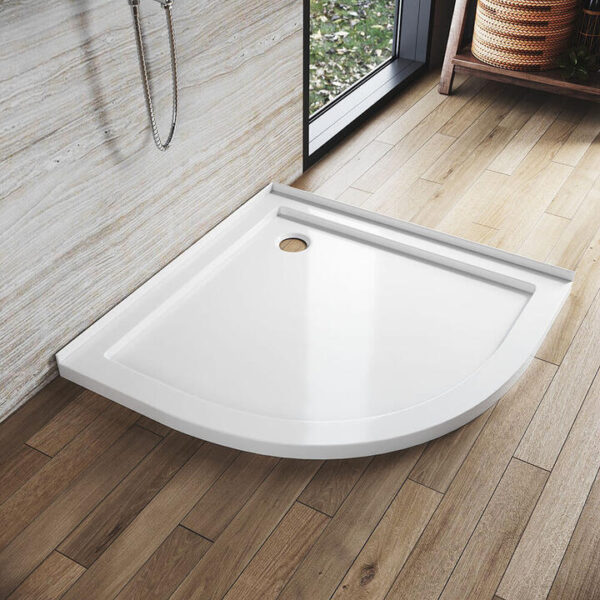Shower Enclosure Base Tray Solid Curved, 900 x 900mm / No