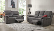 Smith 2 & 3 Seater Sofa Set Grey 5 Seater
