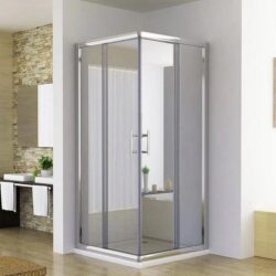 Square Corner Entry Shower Enclosure Double Door, 860 x 1100mm