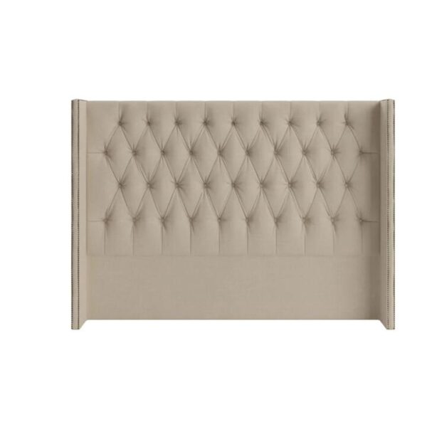 Stella Winged Bed Head French Beige - Queen