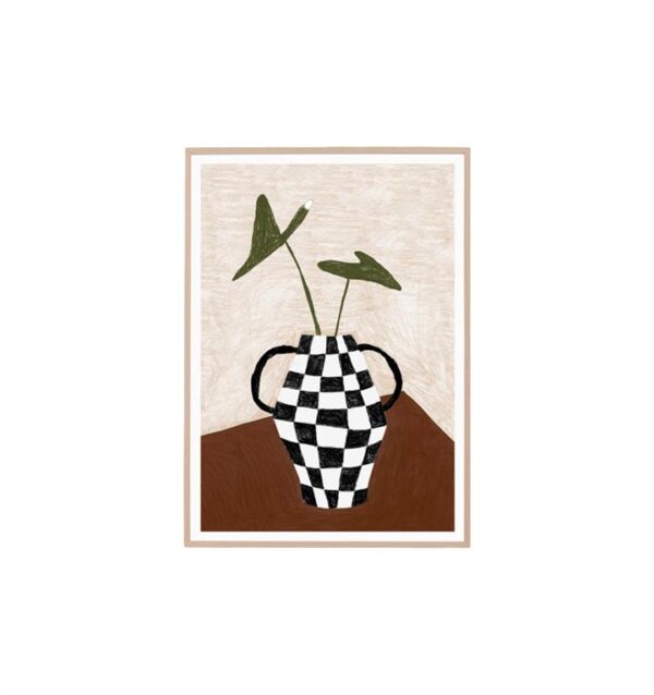 Sunday Vase Wall Art Print - Rust by Interior Secrets - AfterPay Available