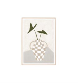 Sunday Vase Wall Art Print - Sand by Interior Secrets - AfterPay Available