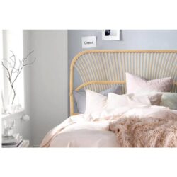 Teagan Rattan Eco Friendly Bed Head Headboard Queen Size - Natural