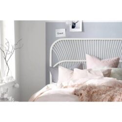 Teagan Rattan Eco Friendly Bed Head Headboard Queen Size - White - Queen