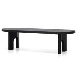 Teresa 2.8m Oval Dining Table - Black by Interior Secrets - AfterPay Available