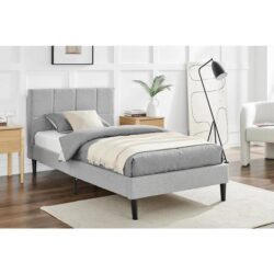 Theodore Bed Frame - Grey, Single - Single
