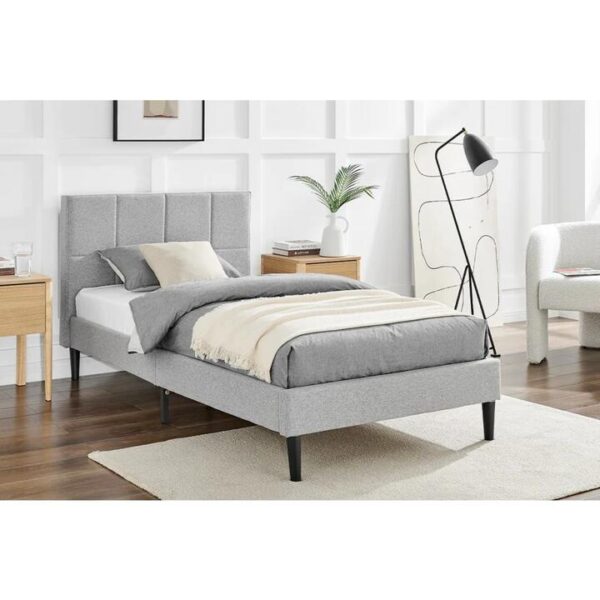 Theodore Bed Frame - Grey, Single - Single