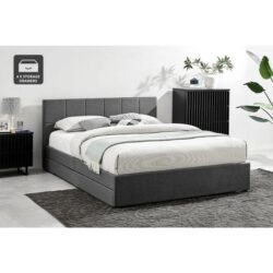 Theodore Storage Bed Frame with Drawers - King Charcoal - King