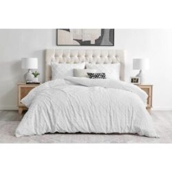 Tilly Tufted Quilt Cover Set White - Single