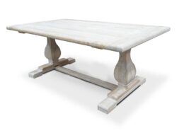 Titan Reclaimed 1.98m ELM Wood Dining Table - Rustic White Washed by Interior Secrets - AfterPay Available