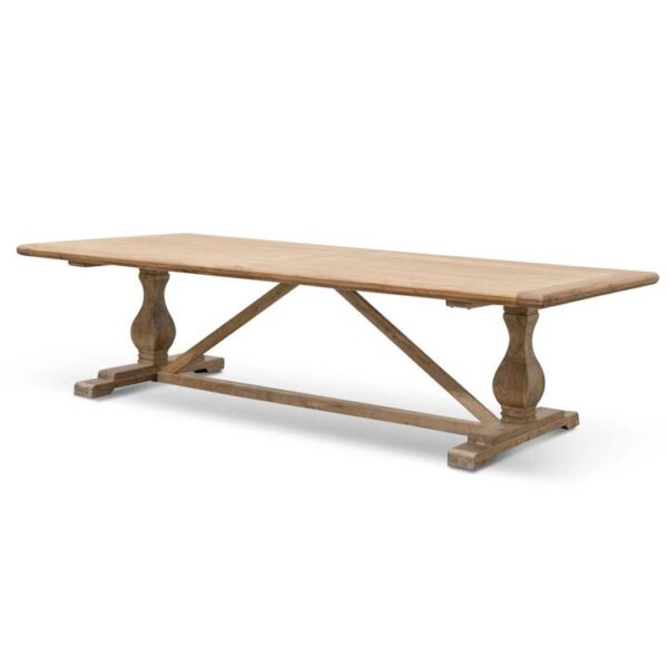 Titan Reclaimed ELM Dining Table 3m - Rustic Natural - 120cm (W) by Interior Secrets - AfterPay Available