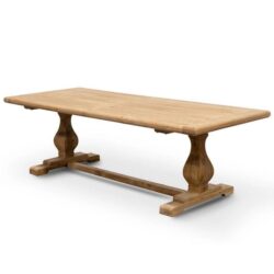 Titan Reclaimed ELM Wood Dining Table 1.98m - Rustic Natural by Interior Secrets - AfterPay Available