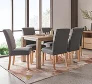 Toronto 6 Seater Dining Set With Parker Chairs Brown