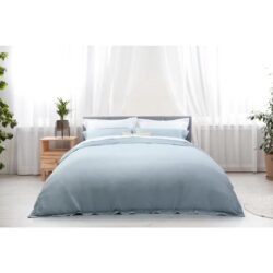 Trafalgar 1200TC Cotton Rich Quilt Cover Set - Blue, King - King