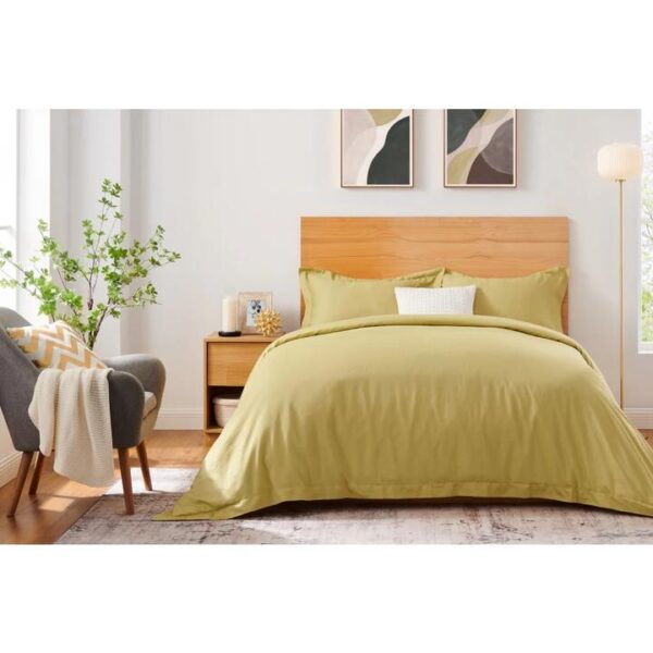 Trafalgar 1200TC Cotton Rich Quilt Cover Set - Honey, King - King