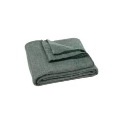 Trafalgar Herringbone Wool Blanket - Green, Queen/King - Queen/King