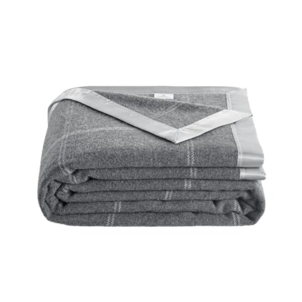 Trafalgar Merino Wool Blend Blanket - Charcoal, Queen/King - Queen/King