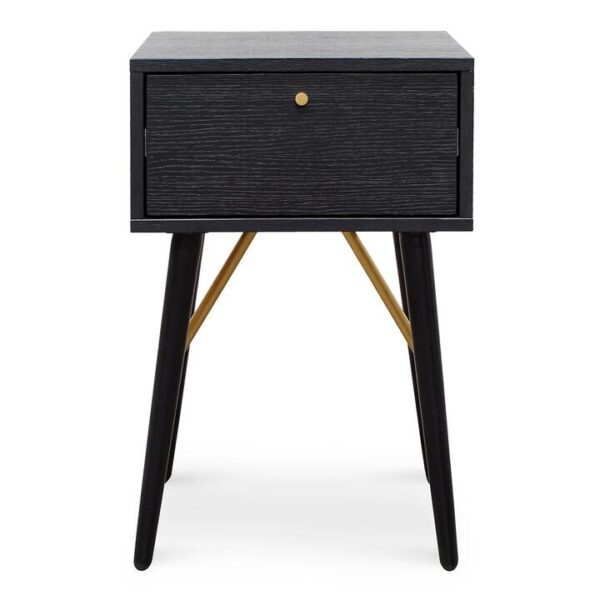 Trent Wooden Bed Side Table - Black by Interior Secrets - AfterPay Available