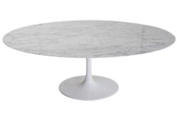 Tulip 2m Marble Oval Dining Table by Interior Secrets - AfterPay Available